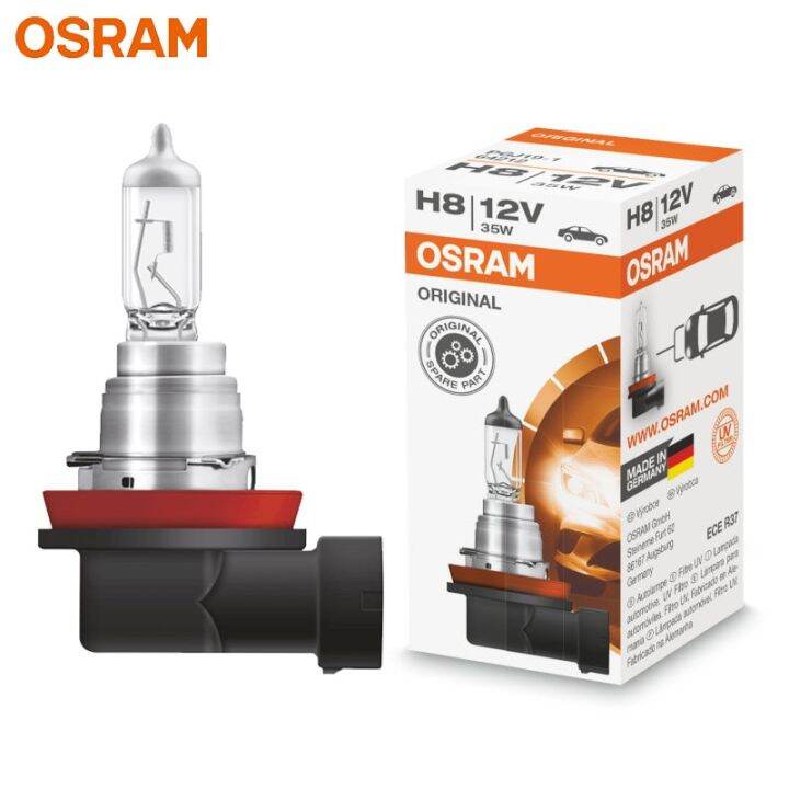 h8-osram-12v-35w-pgj19-1หมอกฮาโลเจนไฟดั้งเดิม64212รถหลอดโคมไฟอัตโนมัติไฟคาดหัวแบบมาตรฐาน3200k-ผลิตในเยอรมนี-เดี่ยว