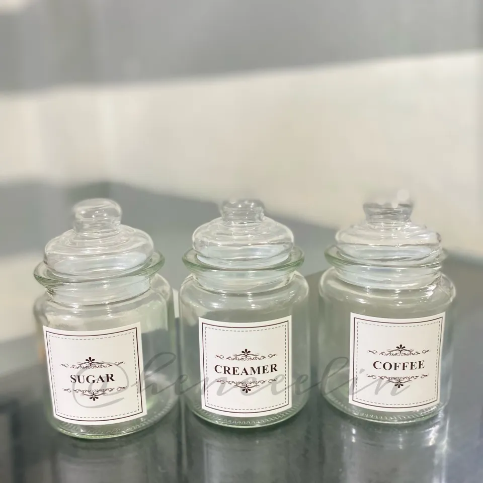 CKS Coffee Creamer Sugar Canister Seasoning Air Tight Container Jars