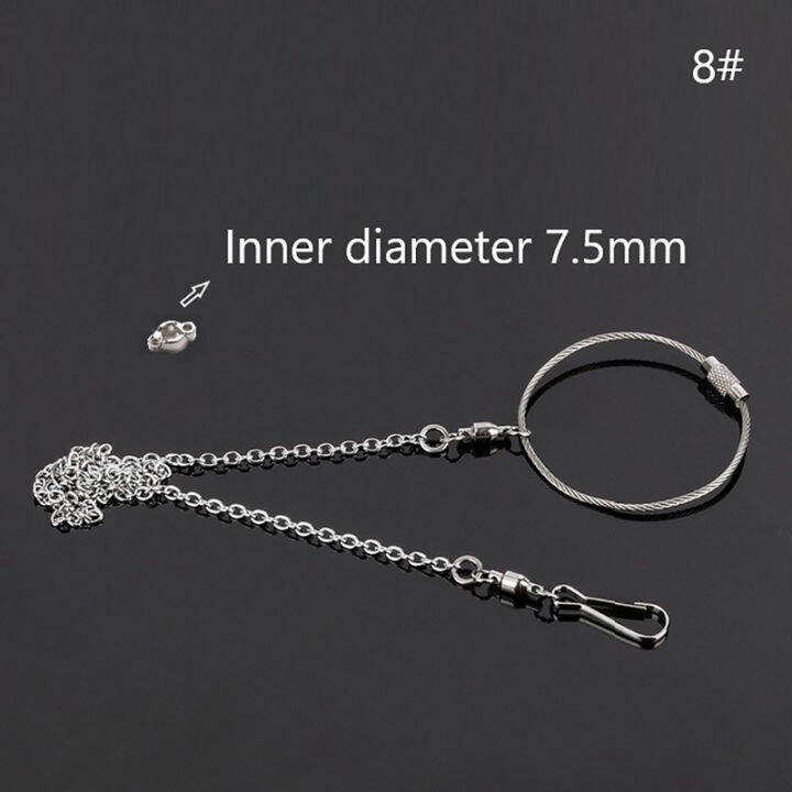 UNIKI Bird Parrot Foot Chain Stainless Steel Ankle Foot Ring Stand ...