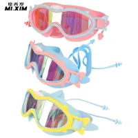 Outdoor Swim Goggles with Earplugs Silicone Children Snorkeling Diving Goggles Anti-Fog UV Protection Swimming Glasses for Kids Accessories Accessorie