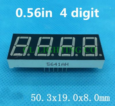 (CE &amp; ROSH) 4หลัก7ส่วน0.56 "จอแสดงผล LED สีแดงแคโทดทั่วไป12 pins 0.56in หลอดดิจิตอล