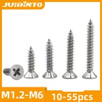 JUIDINTO Cross Flat Head Self Tapping Screw M1.2 M1.4 M1.7 M2 M2.3 M3 M4.2 M4 M5 M6 Stainless Steel Phillips for Sheet Metal Nails Screws  Fasteners