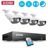 ZOSI ชุด H.265 8CH ระบบ CCTV 8MP + 4K ชุดอุปกรณ์ NVR สปอตไลท์ Poe เอสดีพิเศษชุดกล้องรักษาความปลอดภัยไอพีสำหรับกล้องวงจรปิดกลางแจ้ง