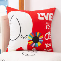 New 2022 Fashion Abstract Cartoon Sofa Cover Home Cushion Linen Pillowcase Household Goods