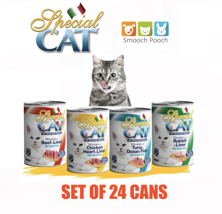 Special Cat MOUSSE CAN WET CAT FOOD 400G (SET OF 24 CANS) | Lazada PH