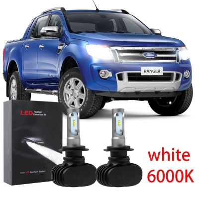 ไฟหน้ารถยนต์ LED 6000K สีขาว สําหรับ Ford Ranger (T6) ปี 2012-2019 รับประกัน 10 เดือน