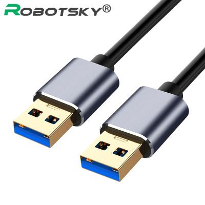 USB 3.0 Type A Male to Male Cable Fast Speed USB3.0 Data Transfer Cable 0.5m 1m 1.5m USB Extender Cable For PC Hard Disk Webcom Cables  Converters