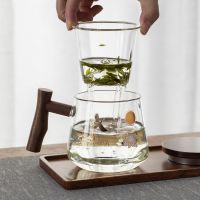 Luxury Office Glass Teacup With Beautiful Pattern High Temperature Resistance Tea Infuser Milk Mug Puer Oolong Flower Tea Cups