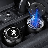 Car Ashtray With LED Light Push Type For Peugeot 307 301 206 308 2008 3008 5008 106 108 306 Box Accessories