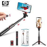 APEXEL Wireless Bluetooth Selfie Stick Stabilizer Smartphone Tripod Phone Holder Foldable Selfie Stick for iPhone Android Phones Camera Remote Control