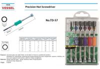 VESSEL Japan ไขควง ไขควงนาฬิกา ไขควงหกเหลี่ยม ไขควงบ๊อก ไขควงบล็อก ไขควงญี่ปุ่น Precision Nut Screwdriver TD-57