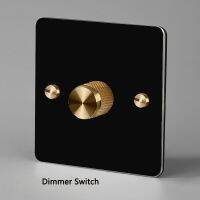 □♀ LED Dimmer Switch Electrical Light Brightness Regulator Antique Brass EU Standard with Claws