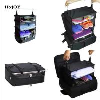 Luggage Bag Portable Luggage System Hanging Travel Bags Shelves 3 layer wardrobe Bag Large Storage Organizer Space-saving H&amp;JOY