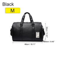 Travel Bag for Men Waterproof Faux Leather Gym Bags Traveling Luggage Organizer Handbag with Shoe Warehouse &amp; Dry Wet Separation