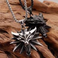 Personalized Punk Stainless Steel Animal Wolf Head Necklace Hip Hop Necklaces for Men Stainless Steel Jewelry Accessories Gift Fashion Chain Necklaces