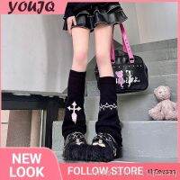 【CC】✐◈﹍  Y2k Star Side Wear Knitted Leg Warmers Zip Socks Punk Kawaii Streetwear Cover