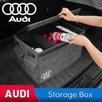 45L ฝากล่องเก็บของพร้อมกับ Audi อุปกรณ์จัดระเบียบท้ายรถยนต์เก็บของที่ยุบได้สำหรับ Audi A1 A3 A4 A5 A6 Q2 Q3 Q5 Q7 RS