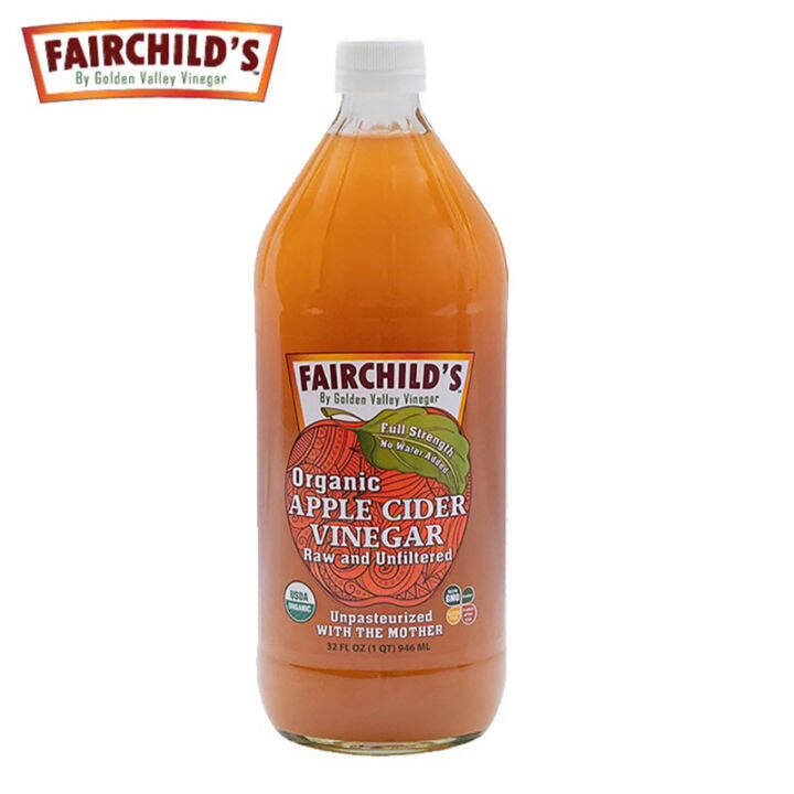 FAIRCHILD'S ORGANIC APPLE CIDER VINEGAR (946ML) 32OZ (EXP02/2024) Lazada