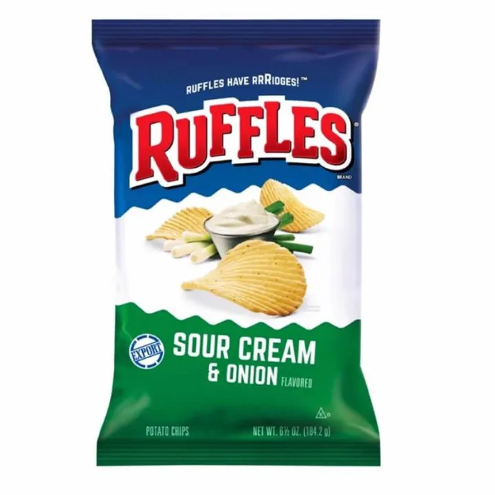 Ruffles Sour Cream & Onion Potato Chips (6.5oz) - green | Lazada PH