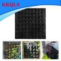 QKKQLA 72 Pockets Wall-mounted Grow Bags Wall Hanging Planting Bags Vertical Garden Flower Plant Nursery Pot Supplies Yard