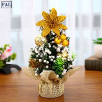 FAL Mini Christmas Tree Bouquet Seasonal Decor With Xmas Balls Fake Christmas Tree Desktop Party Home Ornament 20cm