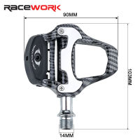 RACEWORK จักรยานถนนเหยียบคาร์บอนไฟเบอร์แบบแบริ่งแสงอัลตร้าเหยียบสำหรับ Keo ล็อคตัวเองจักรยานเหยียบมืออาชีพ