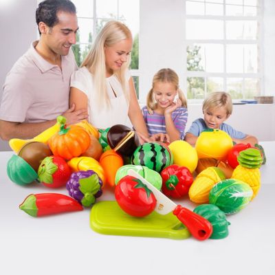 ชุดของเล่นตัดผักผลไม้ ผัก ของเล่นครอบครัว ทำอาหาร ของเล่นสำหรับเด็ก 29 ชิ้น