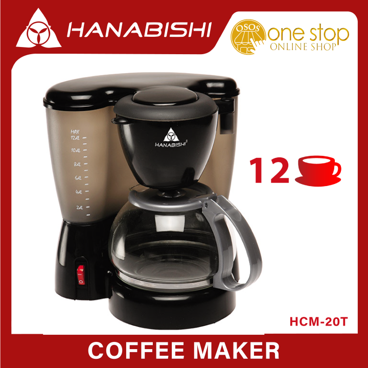 Hanabishi Original 12 Cups Coffee Maker Coffee Machine with Modern