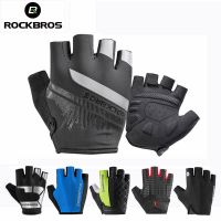 hotx【DT】 10 ROCKBROS Cycling Gloves Half Breathable MTB Road Gel Shockproof Men