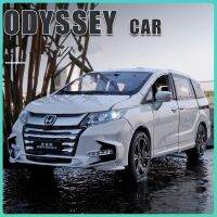 ของขวัญสำหรับเด็กโมเดลของเล่นแบบ1:32รถยนต์ไดคาส Honda Odyssey รถสปอร์ตเสียงและไฟเพื่อการเรียนรู้