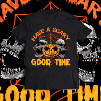 เตรียมจัดส่ง Halloween t-shirt ฟักทอง/ โครงกระดูก E026 เสื้อยืดฮาโลวีน เสื้อยืดเด็ก เสื้อยืดผู้ใหญ่ เสื้อยืดคอกลมผ้าฝ้าย ชุดครอบครัว