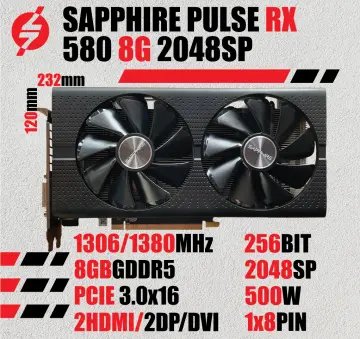 Sapphire amd radeon rx 580 8gb pulse hot sale graphics card