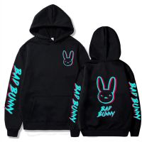 Anime Bad Bunny Funny Hoodies Men Womne Oversized Loose Streetwear Casual Long Sleeve Hip Hop Winter Warm Hooded Man Sweatshirt Size XS-4XL
