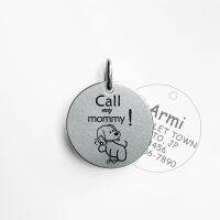 ⊙ 003 Personalized Pattern Small Pet Dog ID Tag Custom Metal Stainless Steel Round Engraved Tags For Large Dogs