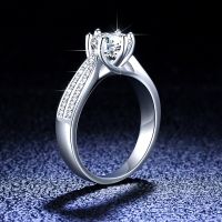 YANHUI 1ct 2ct 3ct Moissanite PT950 Platinum Ring High Quality Promise Wedding Engagement Ring Gift For Women