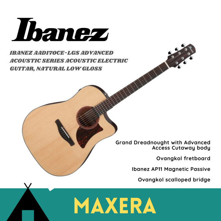 IBANEZ AAD170CELGS ADVANCED ACOUSTIC SERIES ACOUSTIC ELECTRIC GUITAR