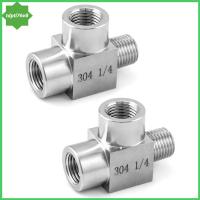 TDPTI76V8ด้ายท่อสแตนเลส304 "หญิง/ด้ายตัวผู้304สแตนเลส1/4" NPT ตัวผู้แข็งแรงเงินท่อเชื่อมต่อฟิตติ้งท่อแรงดันสูง