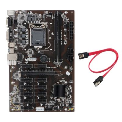 B250 BTC Mining Motherboard 12 PCIE Graphics Card Slots LGA 1151 2XDDR4 16GB RAM USB3.0 SATA3.0 ETH Motherboard Black