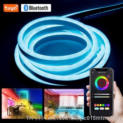 【LZ】◙♠  Tuya Smart WiFi 220V RGB LED Neon Strip Light 1500W 750W Flexible Ribbon Tape EU Plug Remote/Bluetooth APP Voice Control Alexa