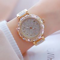 New Women Watches Gold Luxury Brand Diamond Quartz Ladies Wrist Watches Stainless Steel Clock Female Watch Relogio Feminino 2022