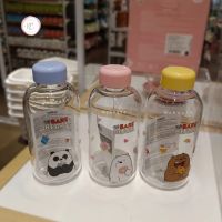 ขวดน้ำ กระบอกน้ำ ขวดแก้ว 600ML We Bare Bears