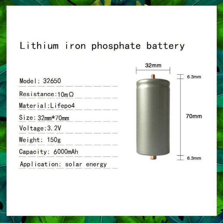 (FREE NUTS BOLTS) Lifepo4 3.2v lifepo4 battery 32650 OptimumNano with