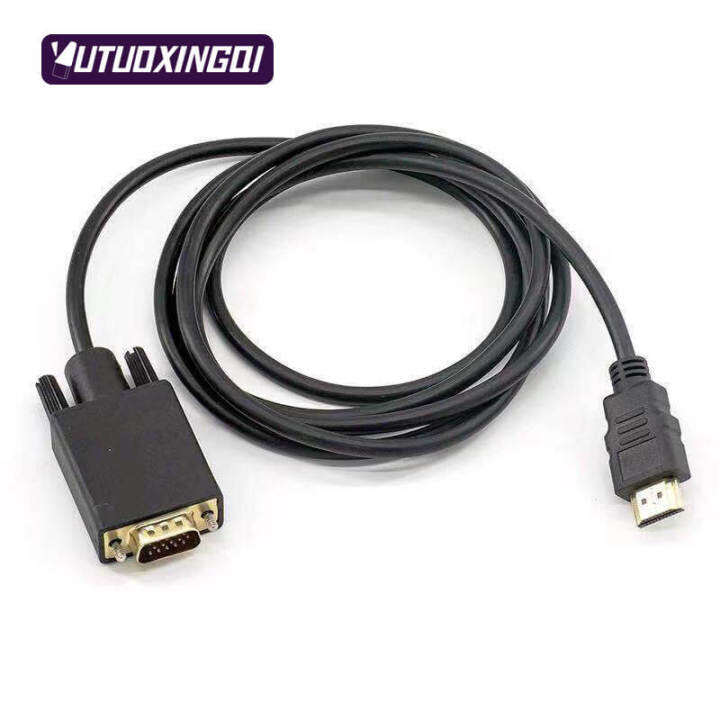 สายไปยังตัวแปลงวีจีเอ-hdmi-1-8m-ความละเอียดสูง1080p-สำหรับ-tv-โปรเจ็คเตอร์แสดงผลระหว่าง-vga-มาตรฐาน