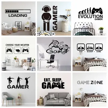 Wall Decal Gamer Evolution Video Game Kids Room Vinyl Sticker Art