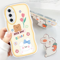 เคสโทรศัพท์มือถือปลอกสำหรับ Samsung Galaxy M30 5G M14 M10พร้อมที่วางนิ่มแฟชั่นเคสโทรศัพท์หยักรูปการ์ตูนกระต่ายน่ารักป้องกันกล้องคลุมทั้งหมดเคสโทรศัพท์มือถือ