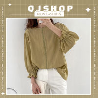 QJshop ?เป็นเสื้อที่ใส่ได้ทั้งตอนเที่ยวและตอนทำงาน ต้องลองเลยรุ่นนี้คือสุภาพม๊าก? แขนยาวคลุมแขนได้ดีเวอร์?