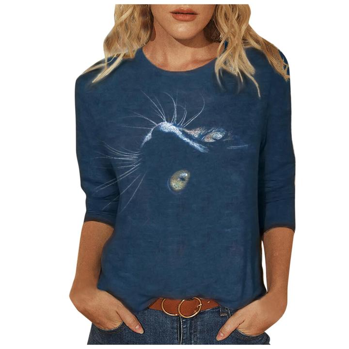 women-clothes-spring-casual-cute-cat-womens-clothing-funny-3d-print-long-sleeve-t-shirts-fashion-tops-mujer-camisetas-2022