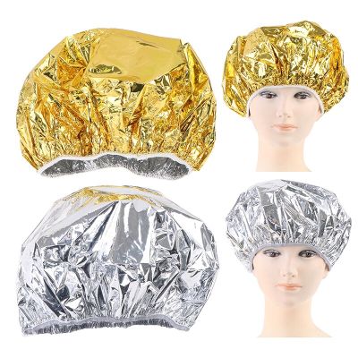 Ladies shower cap thermal insulation aluminum foil hat stretch shower cap hair salon hair dyeing cap hair dyeing tools Adhesives Tape