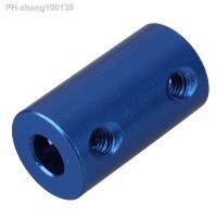 2pcs 6.35 x 6.35mm Blue Aluminum Alloy Shaft Motor Rigid Solid Coupling Coupler