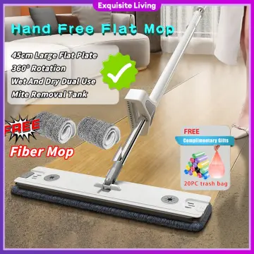 Mini Mop, New Portable Self-Squeeze Mini Mop, Lazy Hand Wash-Free Strong  Absorbent Mop, Wet and Dry Use, Household Mini Desktop Car Counter Cleaning  Mop( 1 Set+2 Cotton Head) 